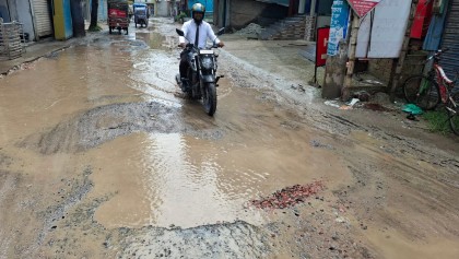মাদারীপুর প্রধান সড়কের বেহাল দশা, তৈরি হয়েছে মরণ ফাঁদ 