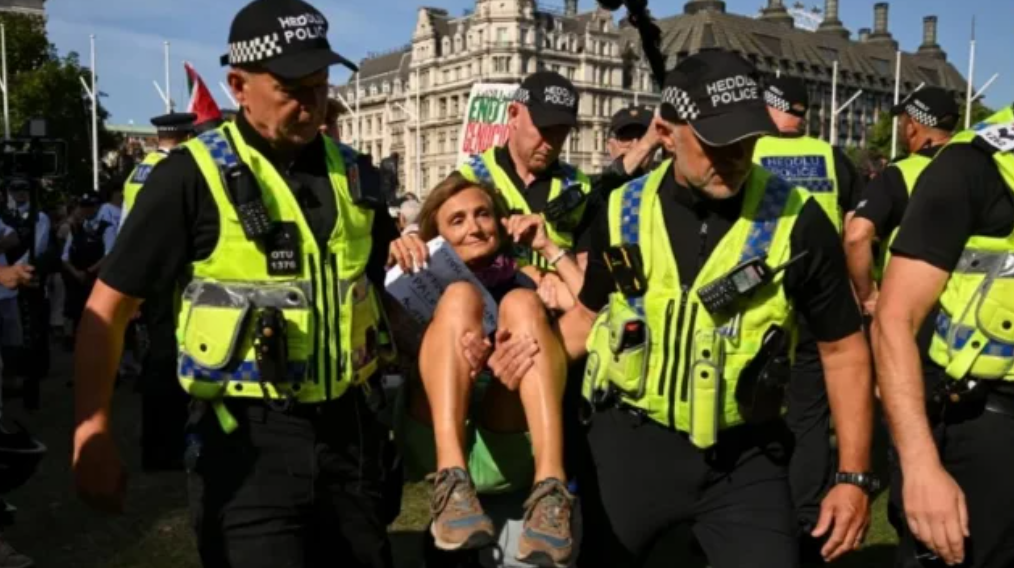 যুক্তরাজ্যে প্যালেস্টাইন অ্যাকশন সমর্থনে বিক্ষোভে ৪৬৬ গ্রেপ্তার