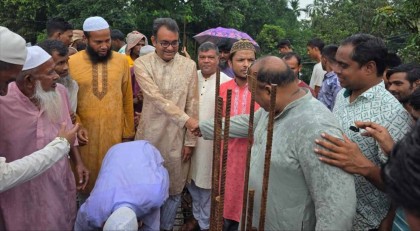 সুন্দরগঞ্জে তিন মসজিদ পরিদর্শন, উন্নয়নের প্রতিশ্রুতি দিলেন সিন্টু সরদার
