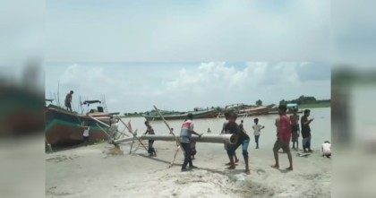 লালপুরে অবৈধ বালি উত্তোলন বন্ধে সেনাবাহিনীর অভিযান