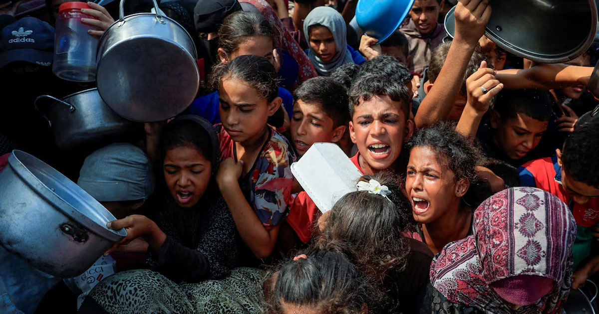 গাজা সিটি ও আশপাশের এলাকায় দুর্ভিক্ষ ঘোষণা জাতিসংঘের