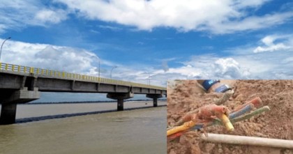 উদ্বোধনের একদিন পর মাওলানা ভাসানী সেতুর ল্যাম্পপোস্টের তার চুরি 