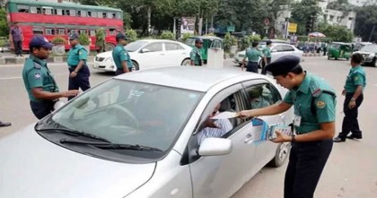 ট্রাফিক আইন লঙ্ঘনে ডিএমপির ৩৭০৫ মামলা