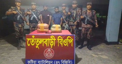 মেহেরপুরে সাত কেজি গাঁজাসহ দুই জন আটক