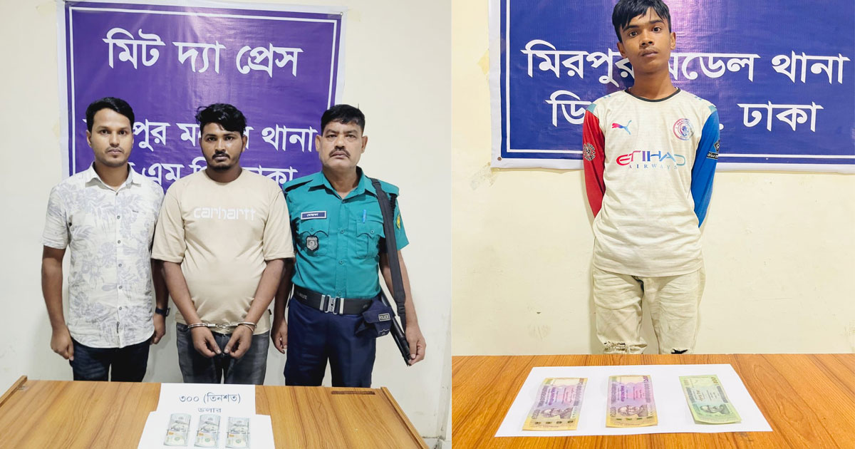 মিরপুরে চীনা নাগরিকের ওয়ালেট চুরির ঘটনায় গ্রেপ্তার দুই