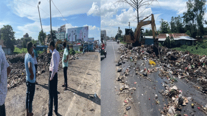 বাংলা এডিশনে সংবাদ প্রকাশ, মহাসড়ক থেকে সরানো হলো ময়লার ভাগাড়