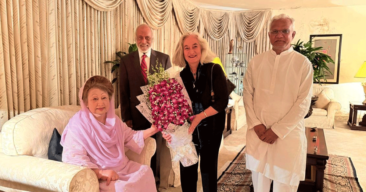 খালেদা জিয়ার সাথে ফরাসি রাষ্ট্রদূতের বিদায়ী সাক্ষাৎ