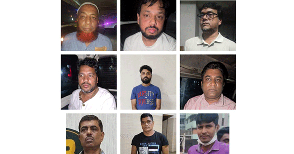 রাজধানীতে আওয়ামী লীগ ও অঙ্গ সংগঠনের নয় নেতাকর্মী গ্রেপ্তার