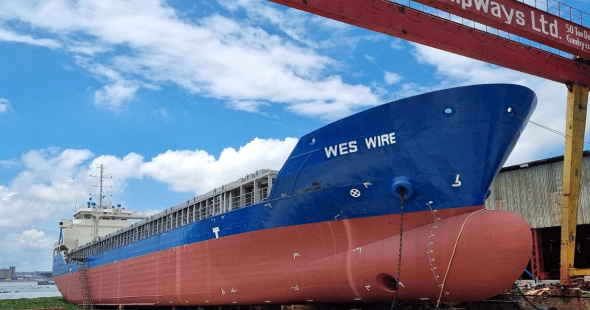 তুরস্কে রপ্তানি হচ্ছে আনন্দ শিপইয়ার্ডের তৈরি ৫৫০০ টনের জাহাজ