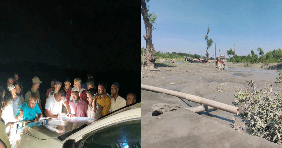 মহিপুরে অবৈধভাবে খাল ভরাট, ড্রেজারে বালু উত্তোলন; প্রশাসনের হানায় পাইপ বিনষ্ট, জরিমানা ৫০ হাজার