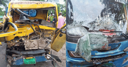 যশোরে বাঁশবোঝাই ট্রাকের পিছনে বাসের ধাক্কায় পুলিশ কর্মকর্তাসহ নিহত তিন
