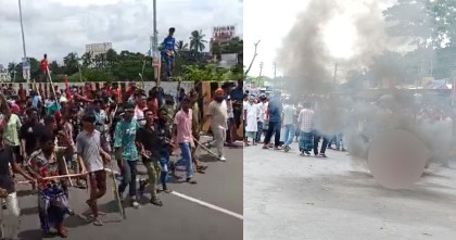 ভাঙ্গা থানায় হামলা