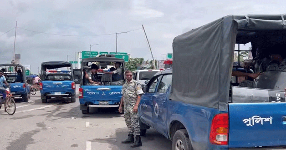 ভাঙ্গায় অবরোধের তৃতীয় দিনে থমথমে অবস্থা; যান চলাচল স্বাভাবিক