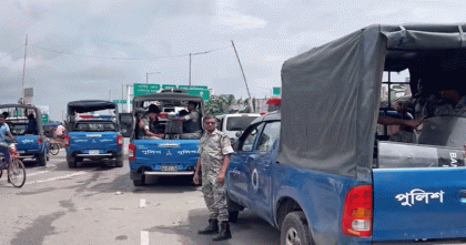 ভাঙ্গায় অবরোধের তৃতীয় দিনে থমথমে অবস্থা; যান চলাচল স্বাভাবিক