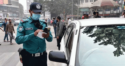 ট্রাফিক আইন লঙ্ঘনে দুইদিনে ডিএমপির তিন হাজার ৮০৮ মামলা