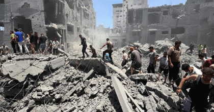 গাজায় ইসরায়েলি বর্বর হামলায় নিহত আরও ৯১