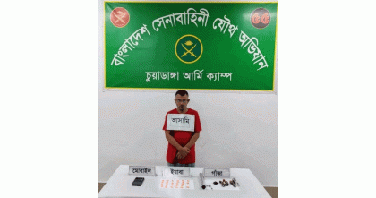 দর্শনায় যৌথবাহিনীর অভিযানে বিপুল পরিমাণ ইয়াবাসহ আটক এক