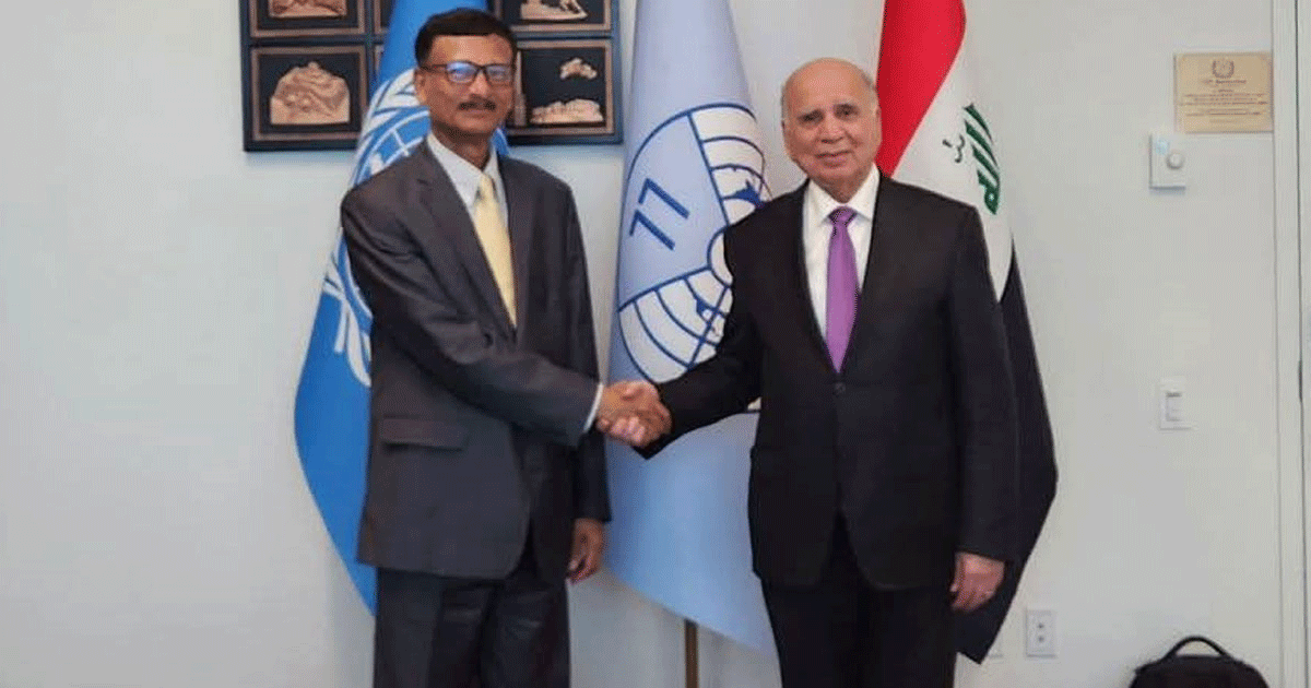 পররাষ্ট্র উপদেষ্টার সাথে ইরাকের পররাষ্ট্রমন্ত্রীর সাক্ষাৎ