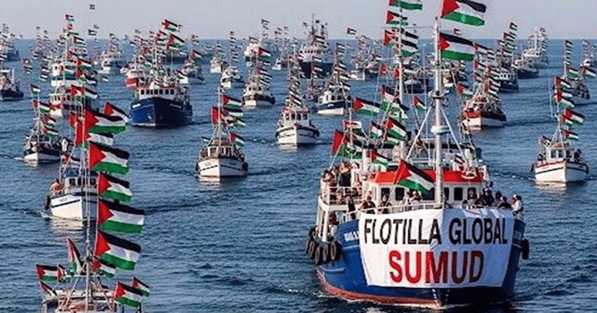 গাজার আরও কাছে ‘ফ্লোটিলা’ , ইসরায়েলি হামলার আশঙ্কা
