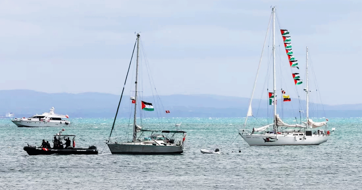 এখনো ছুটছে চার জাহাজ, ফিলিস্তিনের জলসীমায় পৌঁছেছে দুটি