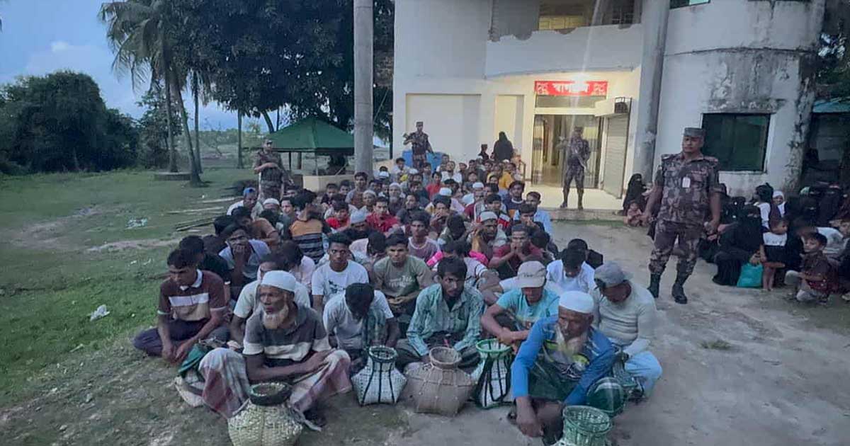 ১৭১ রোহিঙ্গাকে আটক করে ক্যাম্পে ফেরত পাঠাল বিজিবি