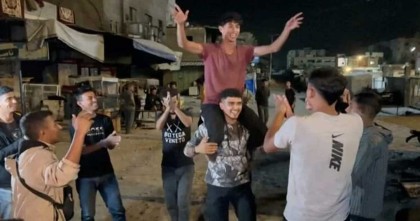 যুদ্ধবিরতিতে গাজার রাস্তায় আনন্দ