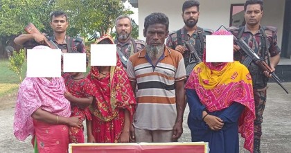 ঝিনাইদহ সীমান্তে ১৪ জনকে আটক করেছে বিজিবি