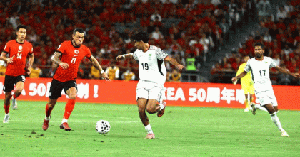 হংকংয়ের বিপক্ষে ১-০ গোলে পিছিয়ে থেকে বিরতিতে বাংলাদেশ