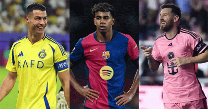 ২০২৫ সালে আয়ে শীর্ষে রোনালদো, মেসি দ্বিতীয়, সেরা দশে ইয়ামাল
