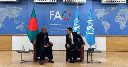 এফএও’র মহাপরিচালকের সাথে কৃষি উপদেষ্টার বৈঠক