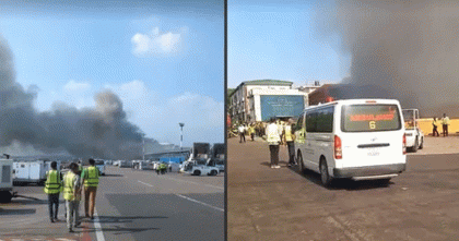 শাহজালাল আন্তর্জাতিক বিমানবন্দরে আগুন নিয়ন্ত্রণে যোগ দিয়েছে বিমান বাহিনী