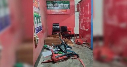 কুষ্টিয়ায় জাতীয় পার্টির অফিস ভাঙচুর
