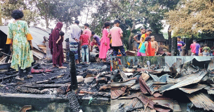 ব্রাহ্মণবাড়িয়ায় ভয়াবহ অগ্নিকাণ্ডে পাঁচটি ঘর পুড়ে ছাই, ক্ষয়ক্ষতি অর্ধকোটির বেশি