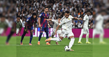 এল ক্লাসিকোতে রিয়ালের লিড, বার্সার বিপক্ষে ২–১ এগিয়ে রিয়াল