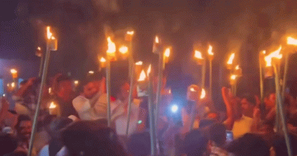 ৬৫ তম জেলার দাবিতে বাজিতপুরে মশাল মিছিল