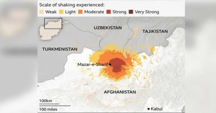 আফগানিস্তানে ভূমিকম্পে নিহত বেড়ে ২৭, আহত ৫৩০