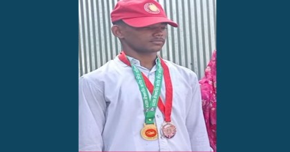 দারিদ্র্যতাকে হার মানিয়ে বাদশার স্বর্ণপদক জয়