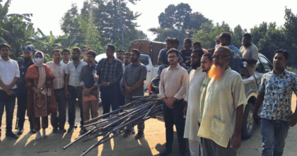 ব্রাহ্মণবাড়িয়ায় অবৈধ গ্যাস পাইপ  উচ্ছেদ এবং গ্যাস সংযোগ বিচ্ছিন্ন