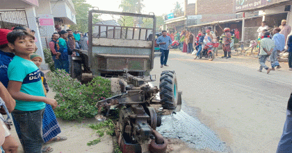 চাঁপাইনবাবগঞ্জে সড়ক দুর্ঘটনায় শ্রমিক নিহত