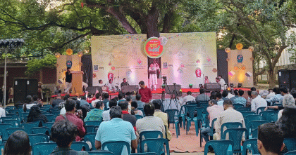 লোকজ আমেজে প্রথমবারের মতো ঢাবিতে আদি নববর্ষ উৎসব উদযাপন