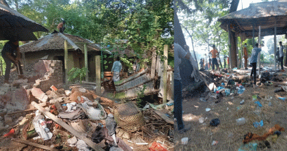 কুমিল্লা'য় উচ্ছেদের নামে মুসলমানদের বাড়িতে ইসকনের জঙ্গী হামলা