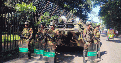 আজও ট্রাইব্যুনাল এলাকায় সেনা-বিজিবির কঠোর নিরাপত্তা