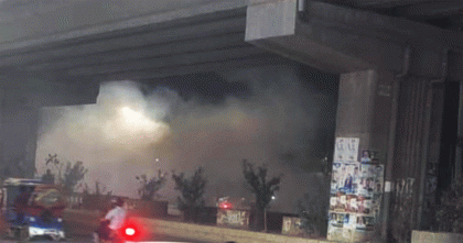 পল্লবী থানার পাশে জোড়া ককটেল বিস্ফোরণ, আহত এক