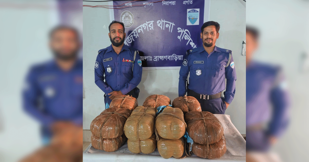 বিজয়নগরে পুলিশের অভিযানে ২৮ কেজি গাঁজা উদ্ধার