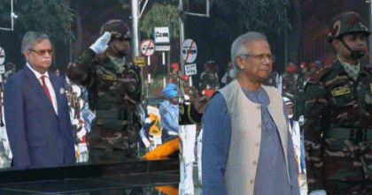 শিখা অনির্বাণে রাষ্ট্রপতি ও প্রধান উপদেষ্টার শ্রদ্ধা