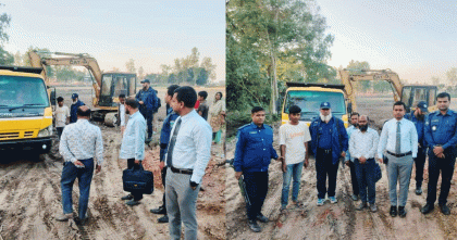 সিরাজগঞ্জ রায়গঞ্জে অবৈধ মাটি কাটায় ১ লাখ ৪০ হাজার টাকা জরিমানা