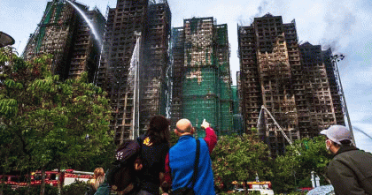 হংকংয়ে ভয়াবহ আগুনে নিহত বেড়ে ১২৮