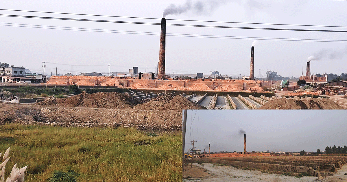 কেরানীগঞ্জে প্রশাসনের নাকের ডগায় চলছে অবৈধ ইটভাটা