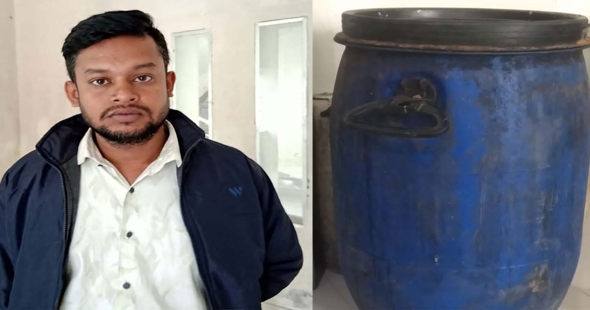 বাগেরহাটে ৩০ লিটার চোলাই মদ ও ১০০ পিস ইয়াবাসহ  গ্রেপ্তার এক 

