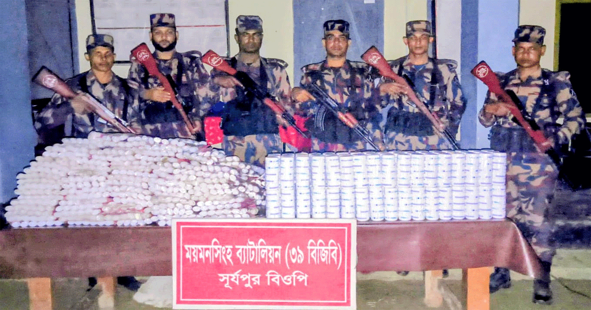 সীমান্তে বিজিবির অভিযানে ১৬ লাখ টাকার ভারতীয় পণ্য জব্দ 